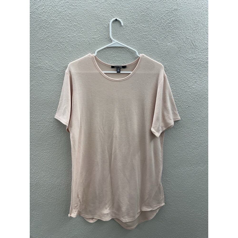 Rustic Dime Womens Shirt Size Large Pink Soft Short Sleeve USA Made
